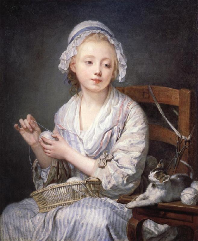 Jean-Baptiste Greuze The Wool winder France oil painting art
